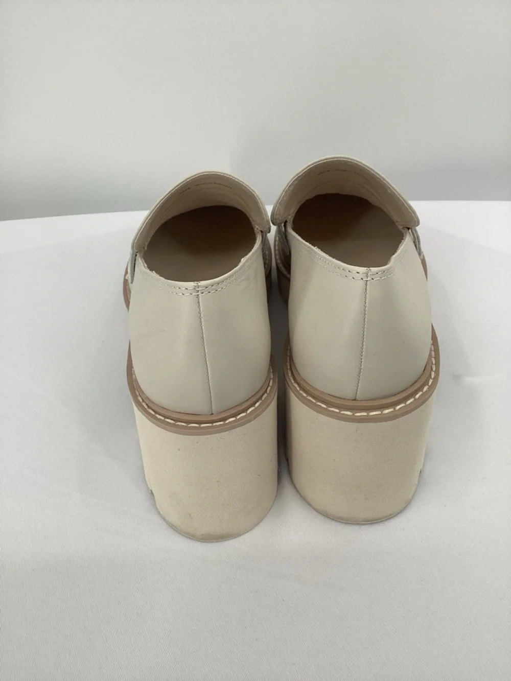Dolce Vita Halona Lug-Sole Cream Platform Loafer